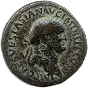 Sestertius - Vespasian PAX P ROMANI S C; Pax obverse image