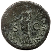Sestertius - Vespasian PAX P ROMANI S C; Pax, Rome, 71 reverse image