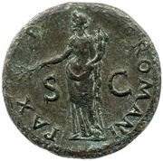 Sestertius - Vespasian PAX P ROMANI S C; Pax, Rome, 71 reverse image