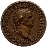 Sestertius - Vespasian ROMA RESVRGES S C; Roma obverse image