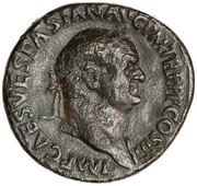 Sestertius - Vespasian ROMA RESVRGES S C; Roma obverse image