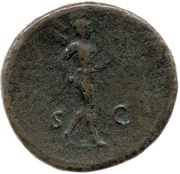 Sestertius - Vespasian S C; Mars, Rome, 71 reverse image