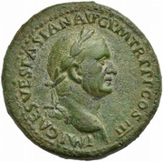 Sestertius - Vespasian SPES AVGVSTA S C; Spes obverse image