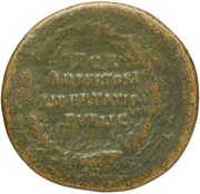 Sestertius - Vespasian S P Q R ADSERTORI LIBERTATIS PVBLIC, Rome, 71 reverse image