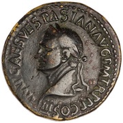 Sestertius - Vespasian S P Q R ADSERTORI LIBERTATIS PVBLICAE obverse image