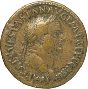 Sestertius - Vespasian VICTORIA AVG S C; Victory obverse image