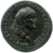 Sestertius - Vespasian VICTORIA AVGVSTI S C; Victory obverse image