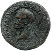 Sestertius - Vespasian VICTORIA AVGVSTI S C; Victory obverse image