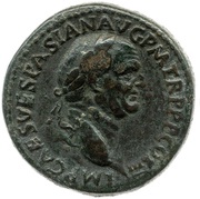 Sestertius - Vespasian AVGVSTI VICTORIA S C; Victory obverse image