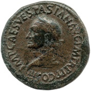 Sestertius - Vespasian VICTORIA AVGVSTI S C; Victory obverse image
