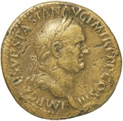 Sestertius - Vespasian VICTORIA AVGVSTI S C; Victory obverse image