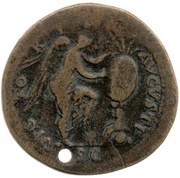 Sestertius - Vespasian VICTORIA AVGVSTI S C; Victory, Rome, 71 reverse image