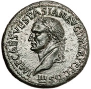 Sestertius - Vespasian VICTORIA AVGVSTI S C; Victory obverse image