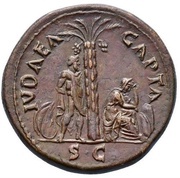 Sestertius - Vespasian IVDAEA CAPTA S C; Judaea, Rome, 71 reverse image