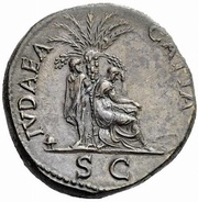 Sestertius - Vespasian IVDAEA CAPTA S C; Judaea, Rome, 71 reverse image
