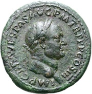 Sestertius - Vespasian IVDAEA CAPTA S C; Judaea obverse image