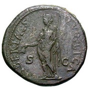 Sestertius - Vespasian LIBERTAS PVBLICA S C; Libertas, Rome, 71 reverse image