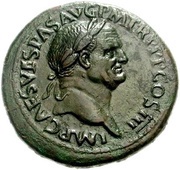 Sestertius - Vespasian SALVS AVGVSTI S C; Salus obverse image