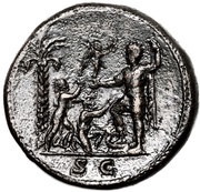Sestertius - Vespasian S C; Victory, Rome, 71 reverse image