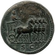 Sestertius - Vespasian S C, Rome, 71 reverse image