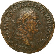Sestertius - Vespasian S C; Victory obverse image