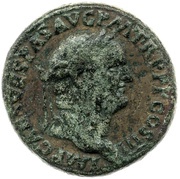 Sestertius - Vespasian S P Q R ADSERTORI LIBERTATIS PVBLICAE obverse image