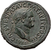 Sestertius - Vespasian S P Q R OB CIVES SERVATOS obverse image