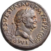 Sestertius - Vespasian VICTORIA AVGVSTI S C; Victory obverse image