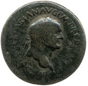 Sestertius - Vespasian ROMA S C; Roma and Victory obverse image