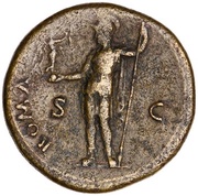 Sestertius - Vespasian ROMA S C; Roma and Victory, Rome, 71 reverse image