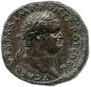 Sestertius - Titus S C; Mars obverse image
