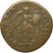 Sestertius - Titus VICTORIA AVGVSTI S C; Victory, Rome, 72 reverse image