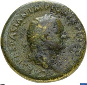 Sestertius - Titus and Domitian CAESAR DOMITIAN COS DES II S C obverse image