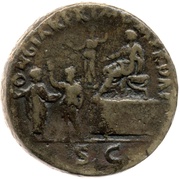 Sestertius - Titus CONGIAR PRIMVM PR DAT S C; Minerva, Rome, 72 reverse image