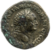 Sestertius - Titus FORTVNAE REDVCI S C; Fortuna obverse image