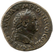 Sestertius - Titus IVDAEA CAPTA S C; Judaea obverse image