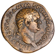 Sestertius - Titus VICTORIA AVGVSTI S C; Victory obverse image