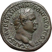 Sestertius - Titus CAESAR DOMITIAN COS DES II S C obverse image