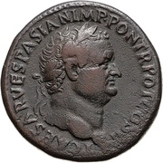 Sestertius - Titus CONGIAR PRIMVM PR DAT S C; Minerva obverse image