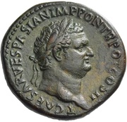 Sestertius - Titus S C; Mars obverse image
