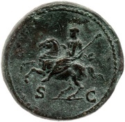 Sestertius - Titus and Domitian S C, Rome, 72 reverse image