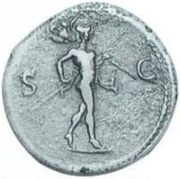 Sestertius - Titus S C; Mars, Rome, 72 reverse image