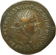 Sestertius - Titus and Domitian CAESER DOMITIAN COS DES II S C obverse image