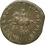Sestertius - Titus and Domitian CAESER DOMITIAN COS DES II S C, Rome, 72 reverse image
