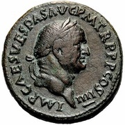 Sestertius - Vespasian FORTVNAE REDVCI S C; Fortuna obverse image