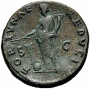 Sestertius - Vespasian FORTVNAE REDVCI S C; Fortuna, Rome, 72-73 reverse image