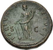 Sestertius - Vespasian FORTVNAE REDVCI S C; Fortuna, Rome, 72-73 reverse image
