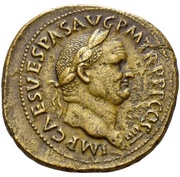 Sestertius - Vespasian IVDAEA CAPTA S C; Judaea obverse image