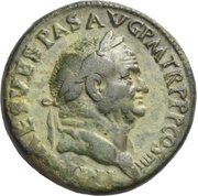 Sestertius - Vespasian IVDAEA CAPTA S C; Judaea obverse image