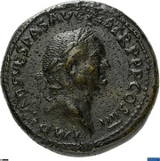 Sestertius - Vespasian PAX AVGVSTI S C; Pax obverse image